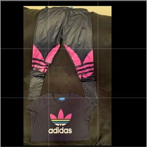 💙💗ADIDAS Leggings and Tee